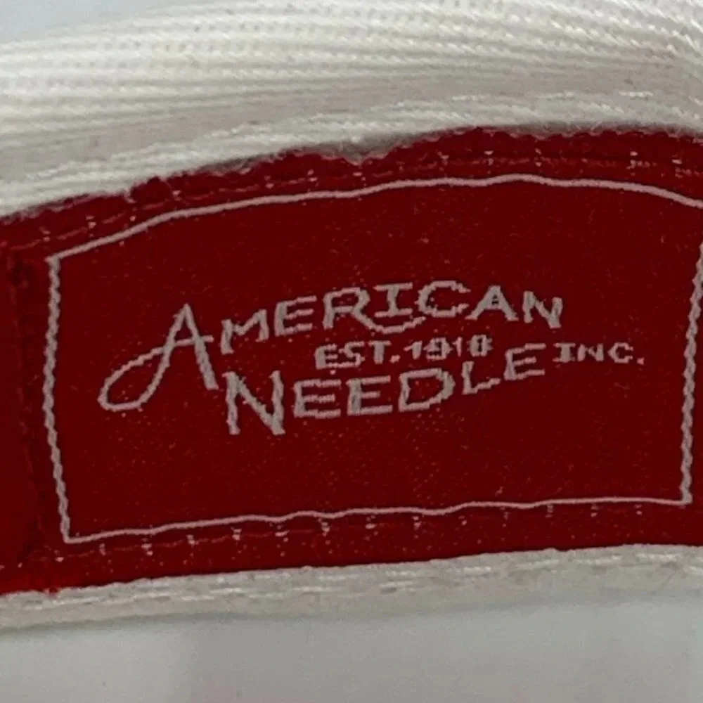 American Needle‎ New York With Black Cursive Writing Adjustable Visor NWT